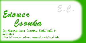 edomer csonka business card